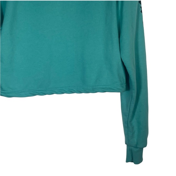 💰 5/25$ ♻️ 8 Ball Nightmare Sleeve Teal Women’s Medium Crop Top - Picture 9 of 11